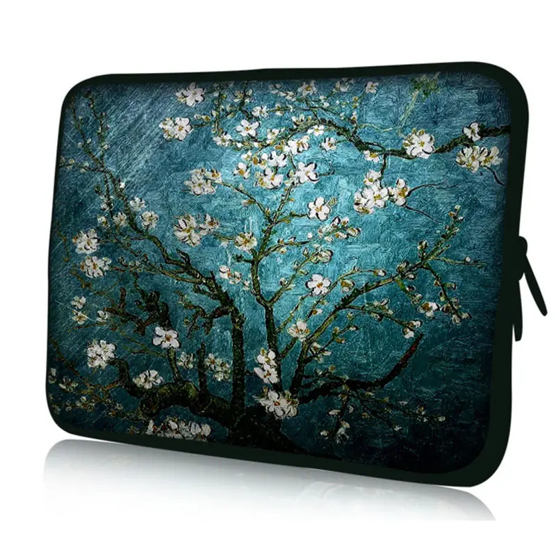 Мягкая Laptop Sleeve камуфляж сумка для Macbook Air 11 12 13 14 15 15.6 Pro Retina 11.6 13.3 молнии сумки для Mac Book Pro 13 случае - Цвет: blue flower