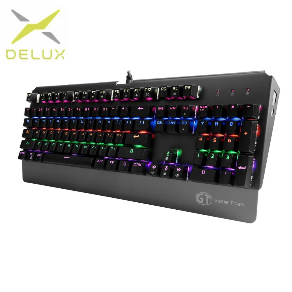 

Delux KM06 led mechanical Gaming Keyboard Ergonomic Design Wired Keyboard Backlight Multimedia Key Gaming For Desktop Computer
