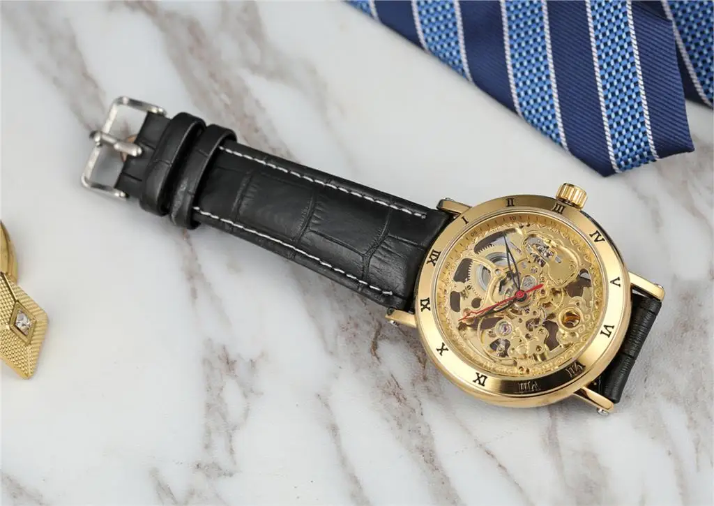 superior marca de luxo ouro cinta aço
