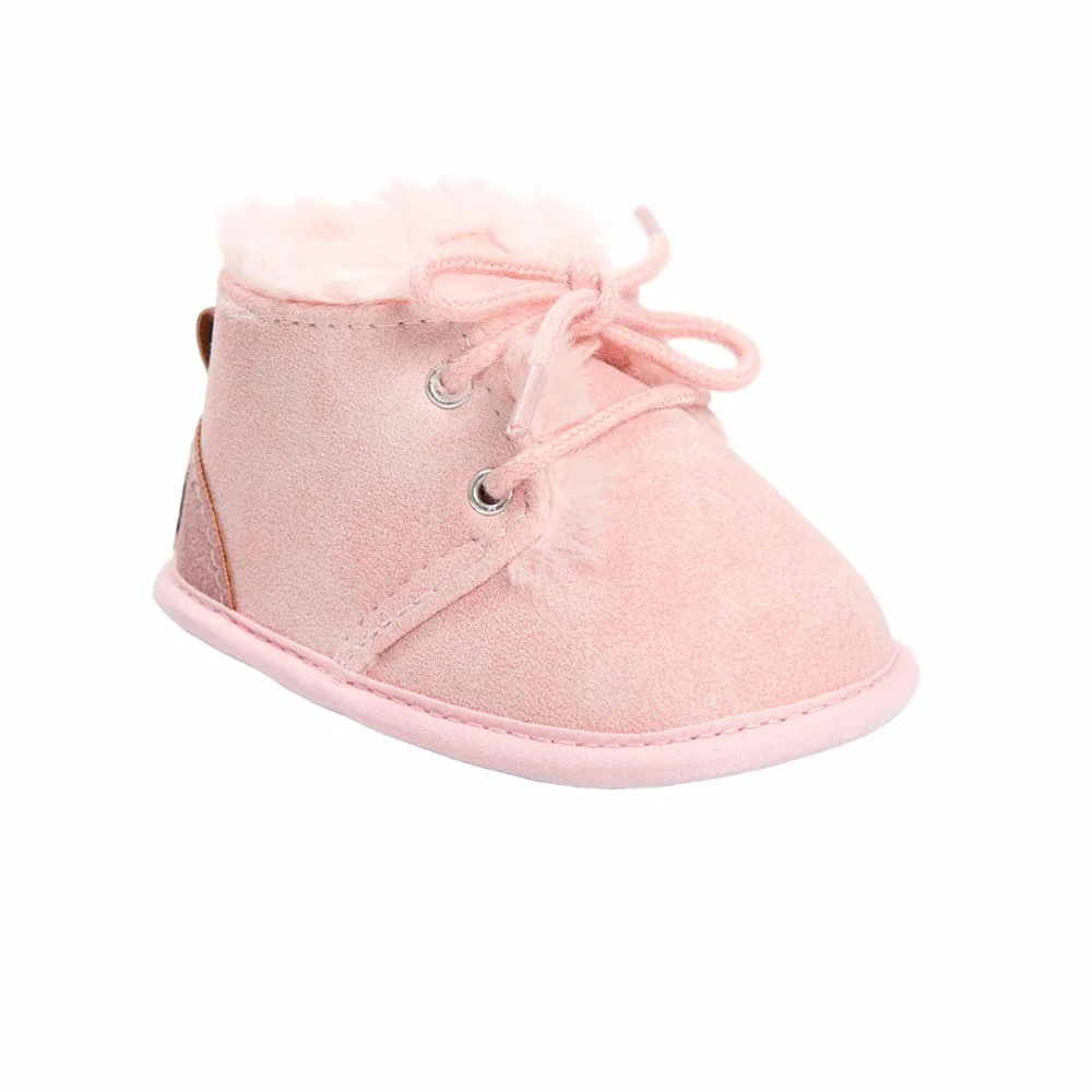 Newborn Baby Winter Shoes Boots Crib Bebe Girls Kids Boys First Walkers Super Warm Snowfield Soft Soled Lace Up Sneakers Booty