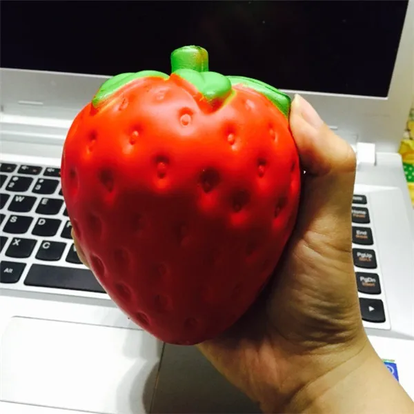 Big Jumbo Juicy Squishy Strawberry Fake Artificial Food Fruit Memory Foam Venting toys - Buyer Show 26