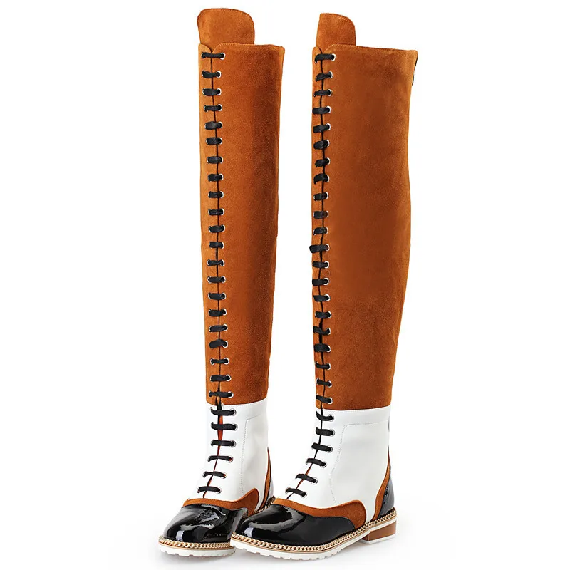 Prova-Perfetto-2018-Retro-Over-The-Knee-Boots-Women-Real-Leather-Suede-Long-Boots-Chain-Cross (1)