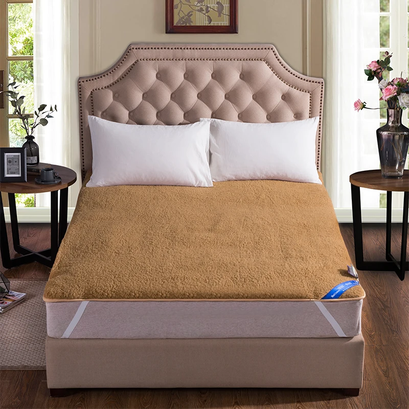 buy Slow Tree Bedding Wool Mattress Thickened Bed Mat Carpet 1.8M 6cm(2.3in) Thickness Double Floor Sleeping Mat Lazy Cushion Sheet