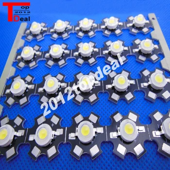 

1W 3W High Power cool/warm white 3000k 4000k 10000k-30000k LED + 20mm star pcb
