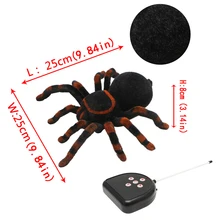 Пульт дистанционного управления мягкий страшный плюшевый жуткий ИК-паук RC Тарантул детские игрушки подарки