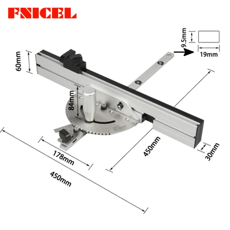 Miter Gauge And Box Joint Jig Kit Woodworking Precision for Table Saw Router
