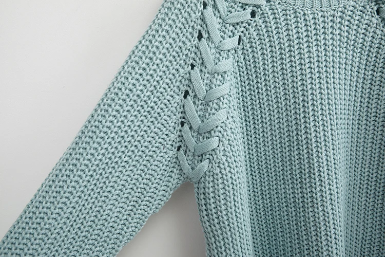 2018 Autumn Winter Women Sweaters and Pullovers Loose Casual Solid Color O-Neck Twist Knitted Wool Thicking Sweater