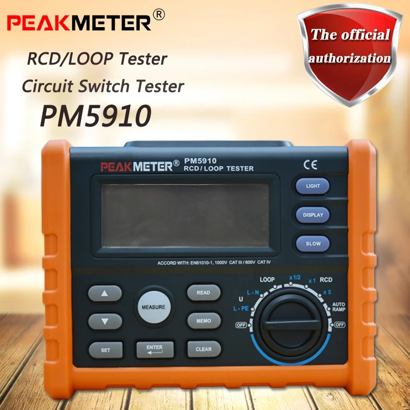 

PEAKMETER PM5910 intelligent leakage switch tester, RCD / LOOP tester MS5910 data storage USB communication