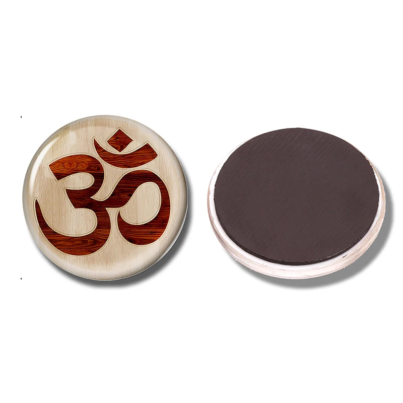 1pc Hindu 30 MM Fridge Hinduism Religious India Glass Cabochon
