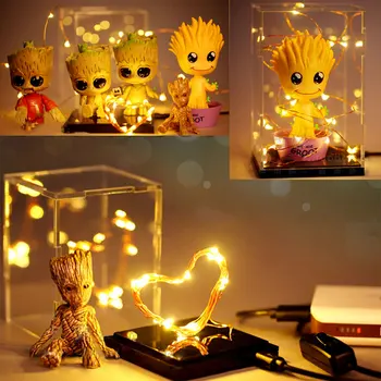 

Tree Man Baby Grootted Led Light Action Figure Baby Groot Lamp Room Decoration Night Light The Galaxy Model Toy Gifts for Kid