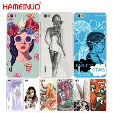 Чехол для телефона HAMEINUO с дизайном Девушка винным стеклом чехол