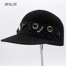 QPALCR Высококачественная шерстяная фетровая шляпа Конный рыцарь федоры для женщин Мужская шапочка из спандекса модная хип-хоп украшение Fedora шляпы
