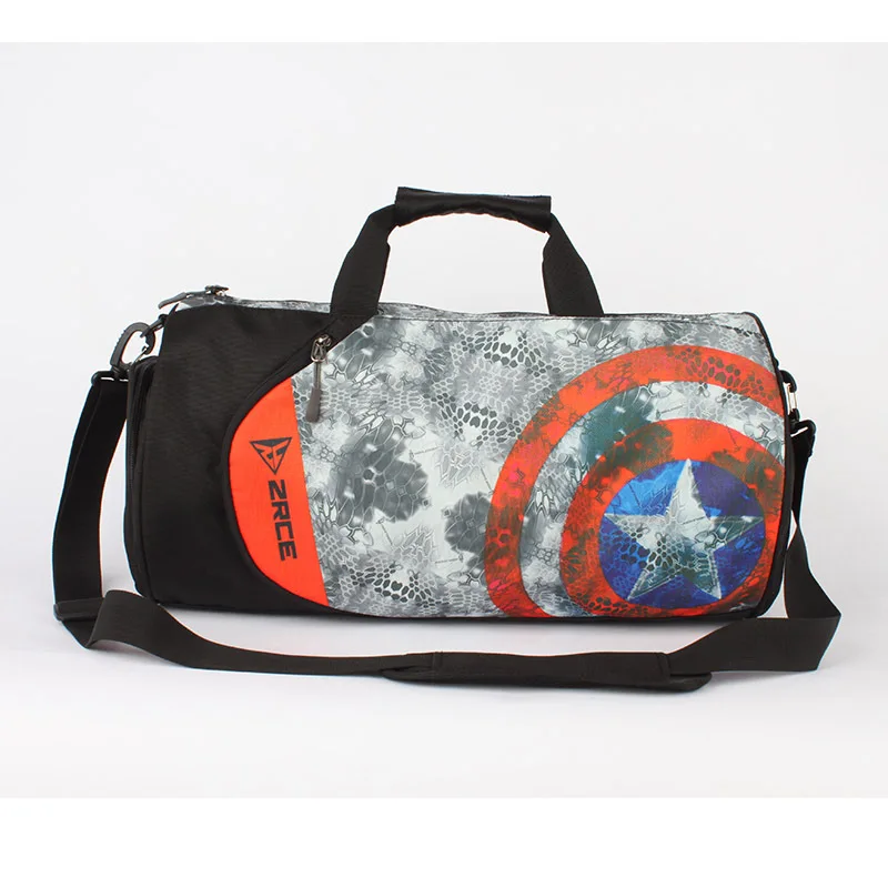 

Basketball Drum Bag Travel Marvel Printing Large Capacity Bag Handheld One-shouldered Football Bag Sports Brand Nba Equipment