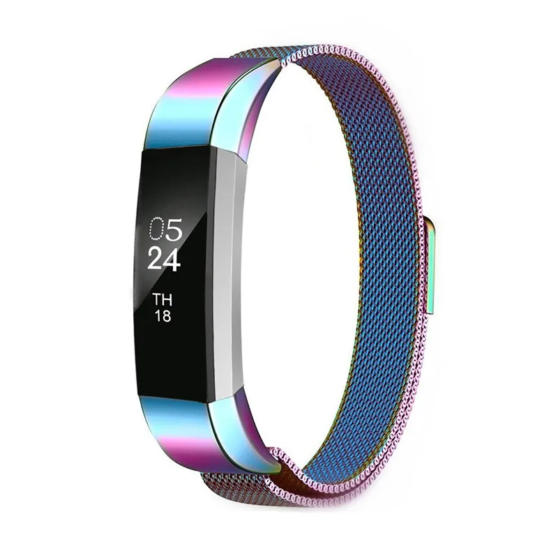 Milanese Loop Ремешок Для Fitbit Alta hr/Alta замена Браслет Нержавеющая сталь металлический + магнитная синтетическое закрытие волос застежка