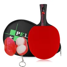 Профессиональная ракетка для настольного тенниса ракетка для пинг-понга углеродное волокно лезвие летучая мышь Kalemlik липкая атака прыщи-в резиновой с Сумка для пинг-понга