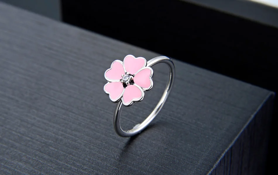 ORSA JEWELS натуральная женские кольца 925 пробы серебро, кубического циркония цветок Форма милые девушки кольцо стильные романтические