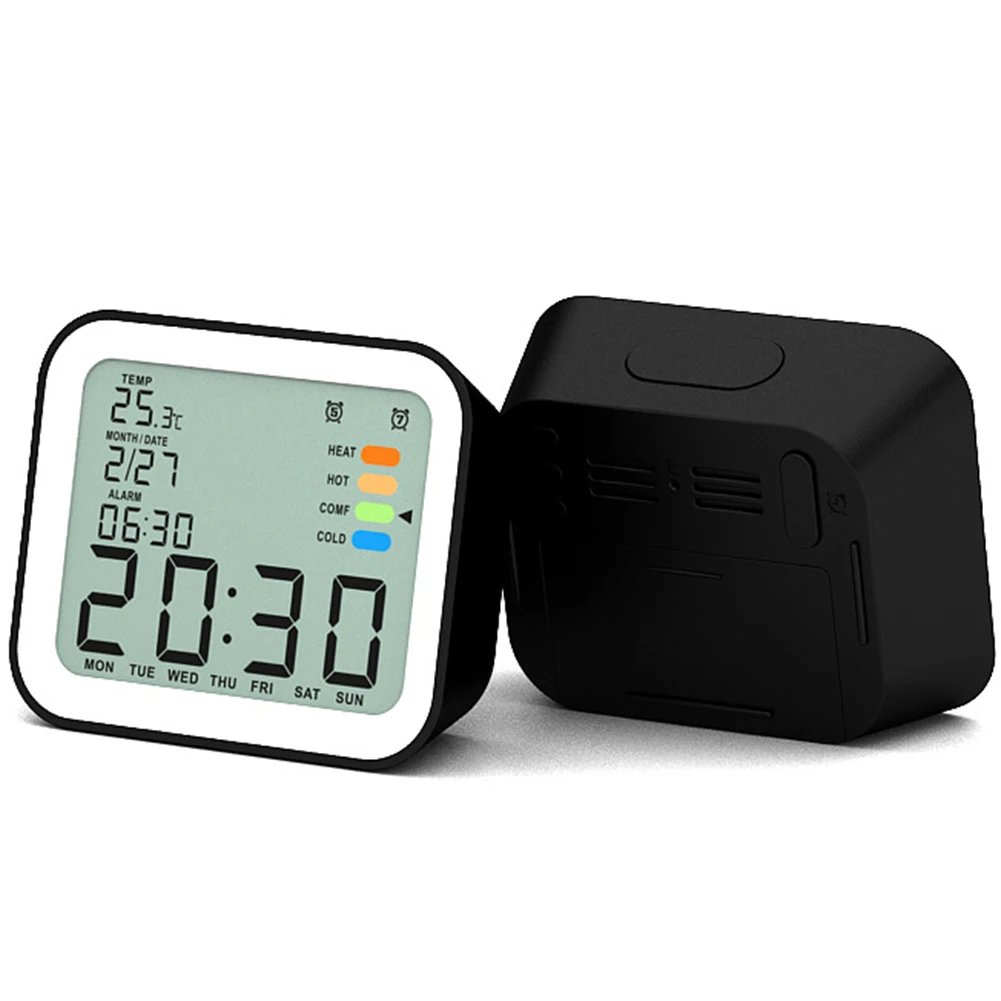 

Digital Display Student Alarm Clock Temperature Eco-friendly Fashion Home Use Decoration Desk Gift Snooze Function Sleep Office