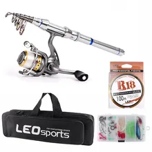 Хит, короткая Удочка из алюминиевого сплава, комбинированный набор, рыболовное снаряжение с рыболовной катушкой, крючок, рыболовные снасти, набор с сумкой