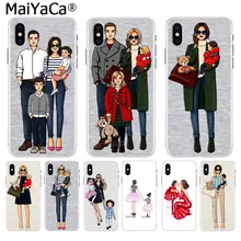 MaiYaCa Zwart Bruin Haar Baby Mom Meisje prinses Hoge Kwaliteit telefoon case voor Apple iPhone 8 7 6 6S plus X XS max 5 5S SE XR Cover(China)