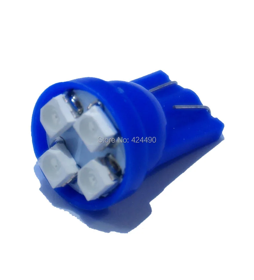 AORUNYEBAO 1000 шт. автомобилей лампа T10 W5W 194 168 4 SMD 2835 1210 светодио дный белый клиновые лампочки боковые индикаторы 12 В для авто