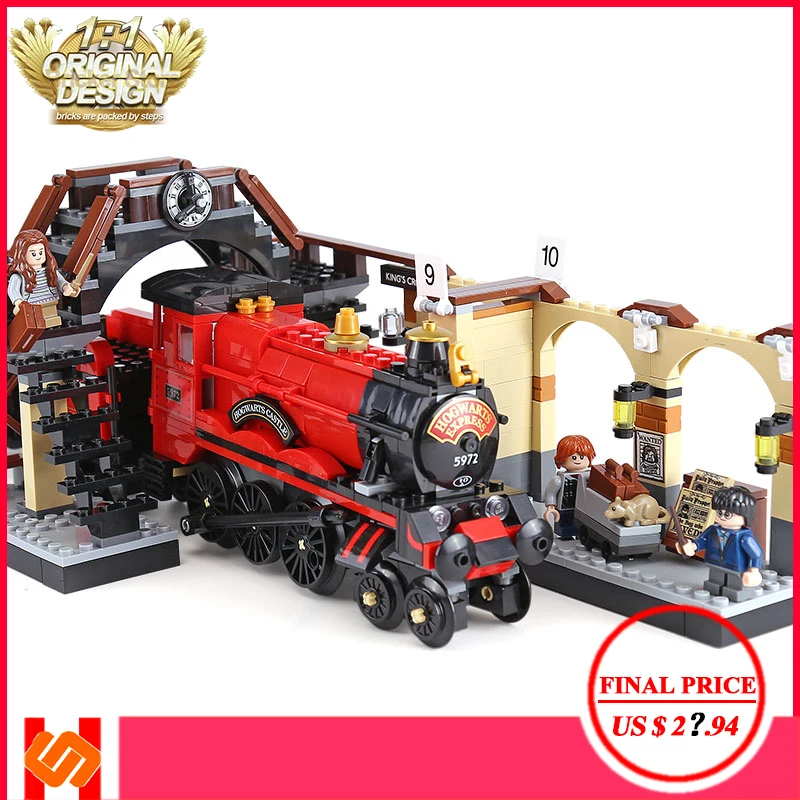 

Lepining 16055 Bela 11006 Compatible legoingly Harri movie Potter 75955 Hogwarts Express 897pcs Building Blocks Bricks Toys Gift