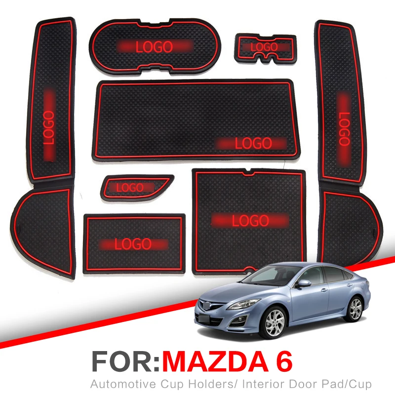 Коврики ZUNDUO для Mazda 6 2008 ~ 2013 GH Нескользящие внутренней двери/чашки коврики