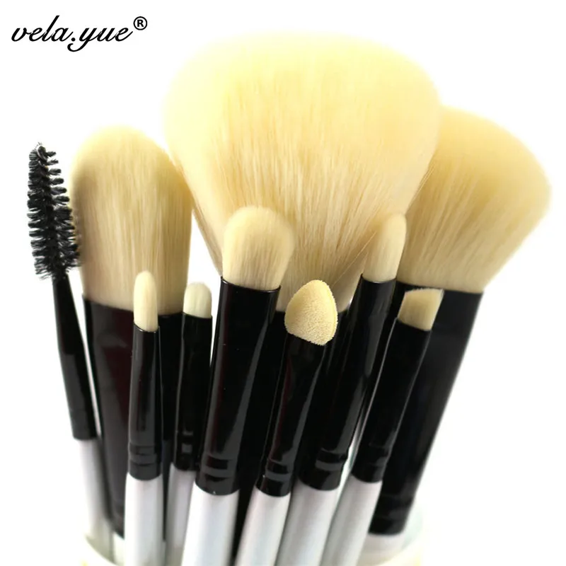 

Soft Makeup Brushes Set 10pcs Powder Foundation Blusher Eyeshadow Liner Brow Gloss Complete Makeu Up Brushes Kit