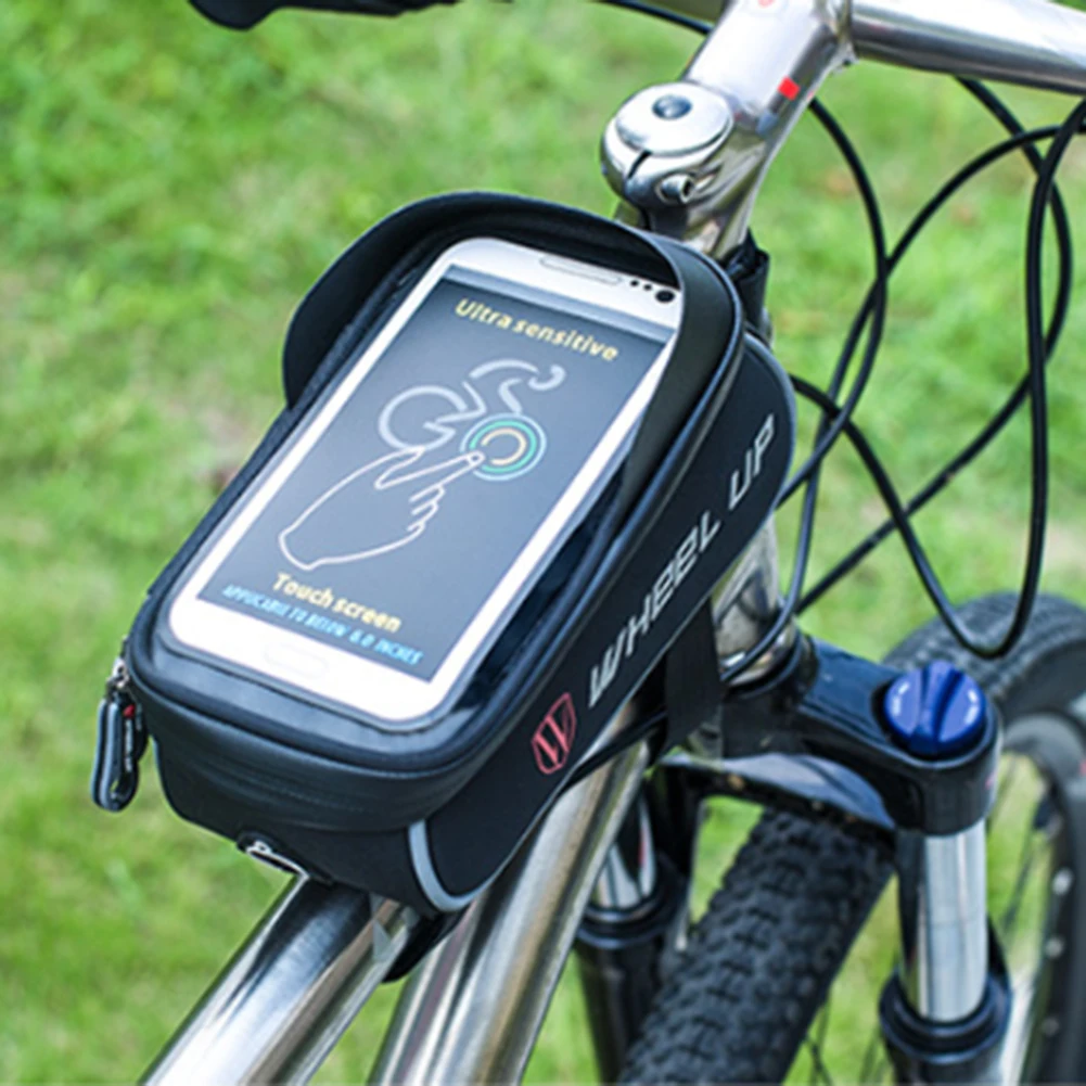 Sale Waterproof Bicycle Bag Basket Pannier Frame Tube Handlebar Bag High Sensitive Touch Screen Double Zipper Cycling Bags 10