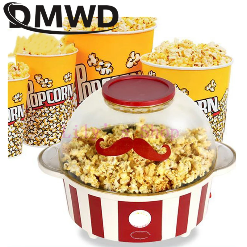 DMWD Household Mini Electric Oil popped Hot Air Popcorn Making Machine