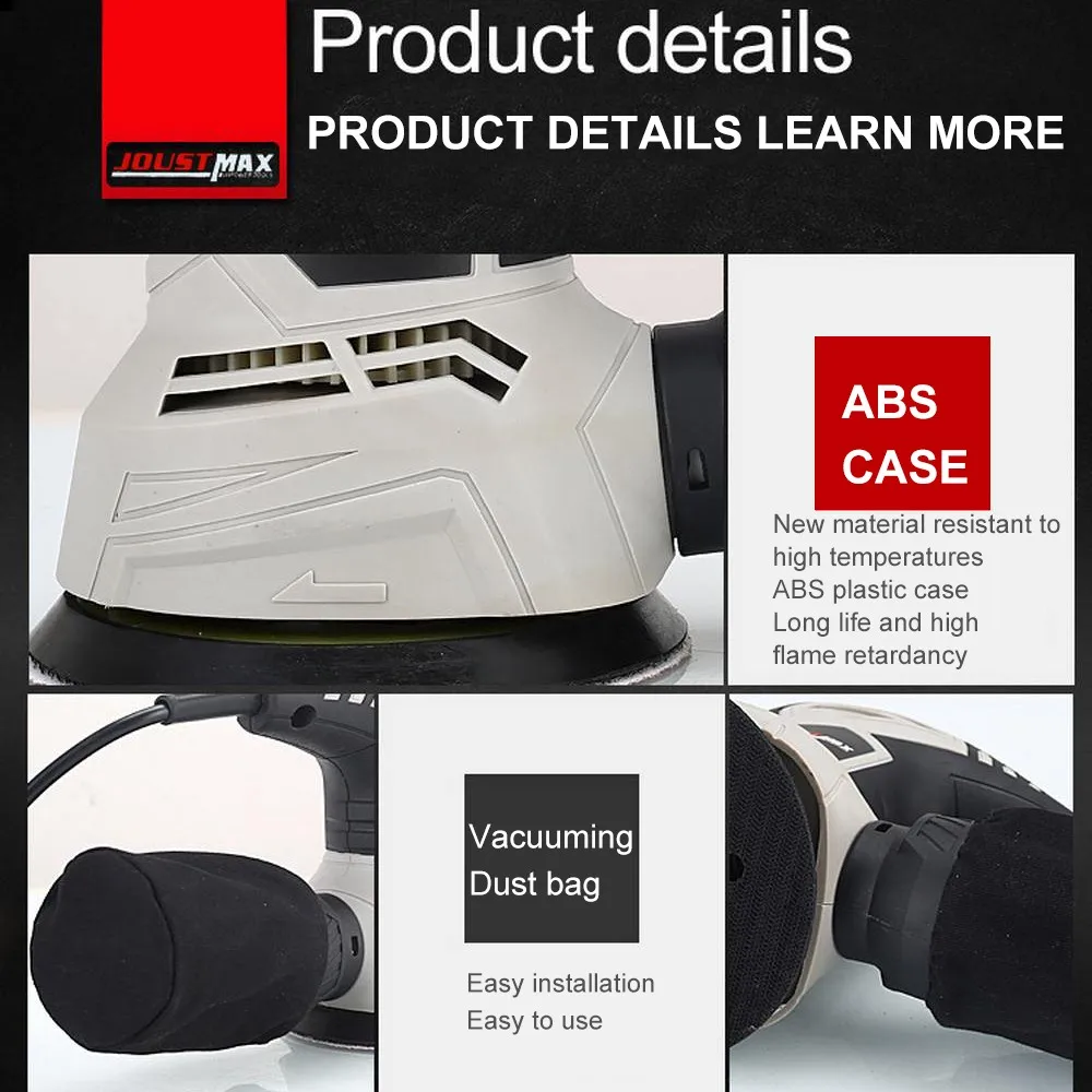 240W Multifunctional Electric Sander Machine Random Orbit Sander Polisher DIY Dust Collection Syste