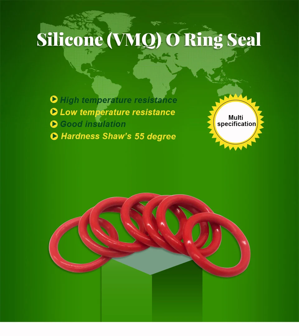 LUJX-R уплотнительное кольцо 5 мм красная силиконовая прокладка OD15/17/18/19/20/23/25/26/27 мм VMQ уплотнительное кольцо шайба силиконовые уплотнительное кольцо прокладка