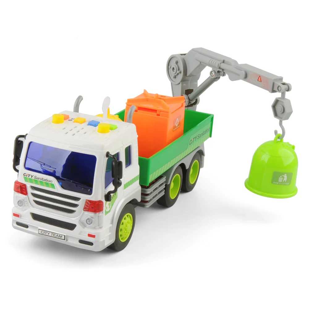 1/16 Автомобиль инерционный автомобиль кран грузовик инженерный грузовик модель пластик с светильник музыкальные игрушки для детей Подарки