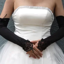 5 шт./лот черный 45 см сексуальная леди танцевальный костюм в стиле диско вечерние кружева без пальцев длинные перчатки