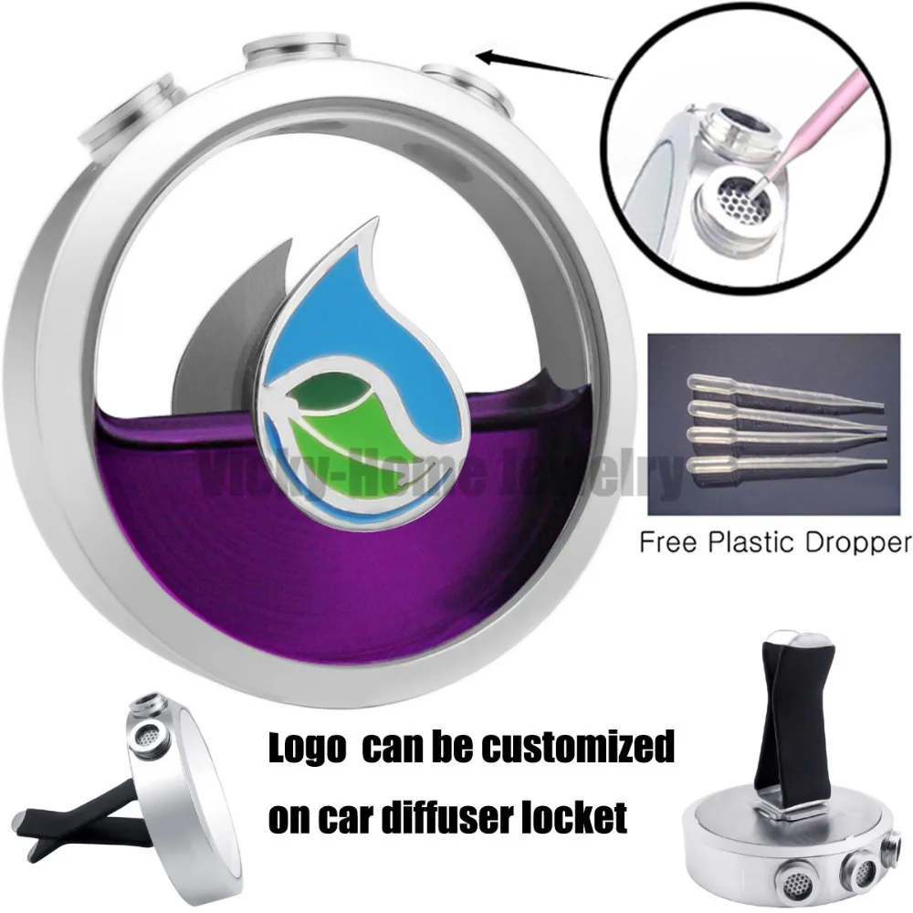 

Water Drop (41*42.5mm) Glass Car Aromatherapy Locket 316 Stainless Steel Car Aroma Locket Essential Oil Car Diffuser Lockets