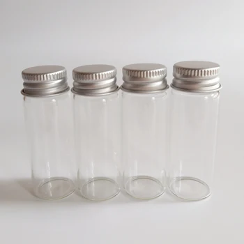 

14ml glass bottle with Sliver Aluminum lid 22*60mm Sealed Screw cap Clear glass vials Dry goods bottle Home Crafts 50pcs/lot