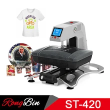 ST420 3D Vacuum Sublimation Heat Transfer Machine T-shirt Pneumatic Sublimation Printer Heat Press for Mug Phone Case Glass Rock