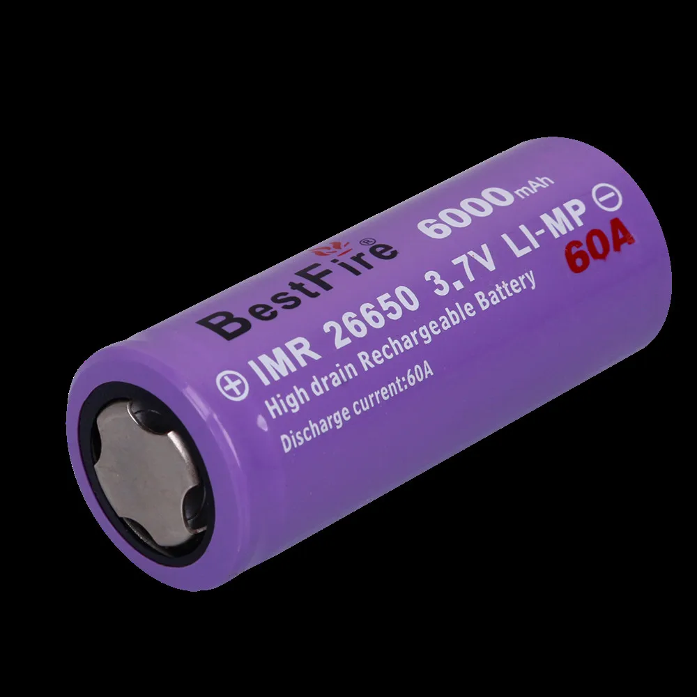 Bestfire 26650 60A аккумуляторная батарея 3,7 V 6000 mAh аккумулятор литий-ионный аккумулятор для камеры фонарик электронная сигарета