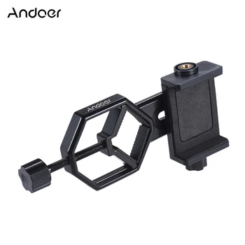

Andoer Metal Telescope Mount Adapter Bracket with Adjuatable Smartphone Cell Phone Holder Clip for iPhone