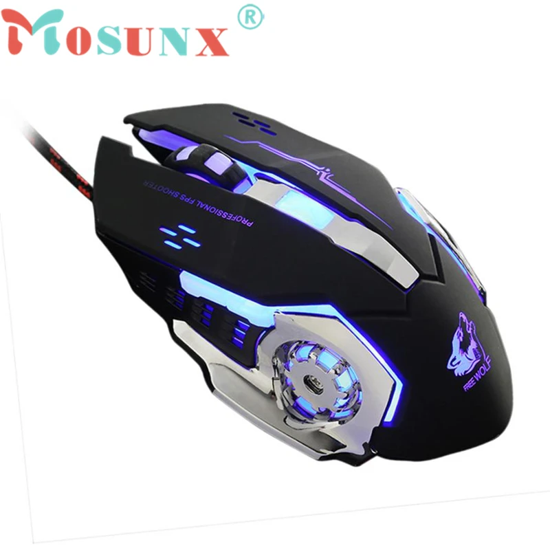 

Wired LED Light 4000DPI Optical Usb Ergonomic Pro Gamer Gaming Mouse Metal Plate For PC Laptop Desktop Rato 17July14