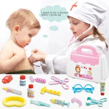 Семья доктор спецодежда медицинская коробка комплект Playset для детей ролевые игры инструменты развивающие ролевые игры Набор Дети игрушечные лошадки
