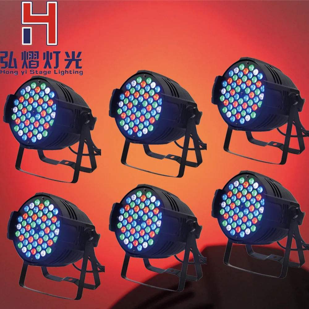 

Hong Yi Stage Lighting 6pcs/lot 54X3W par LED dmx512 professional stage dj equipment PAR light