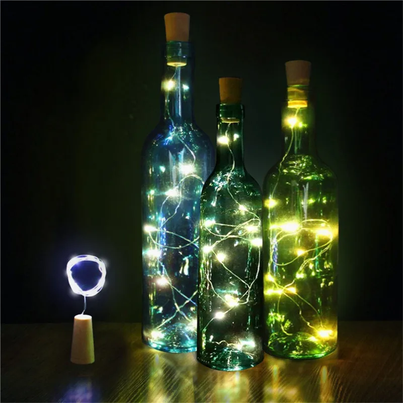 Iluminação da Novidade garrafa levou luz estrelas guirlanda Bateria : 3pcs Buttons Lr44 Bateria