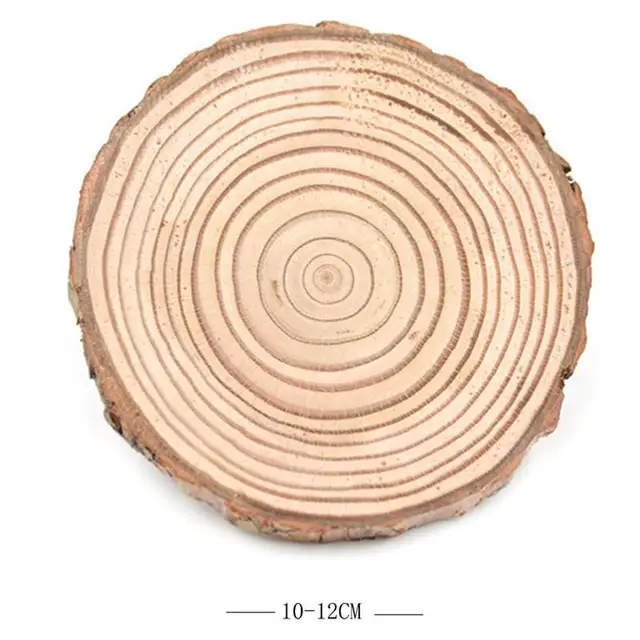 DIY Handmade Round Wood Polishing Year Round Pine Wood Pieces of Solid
