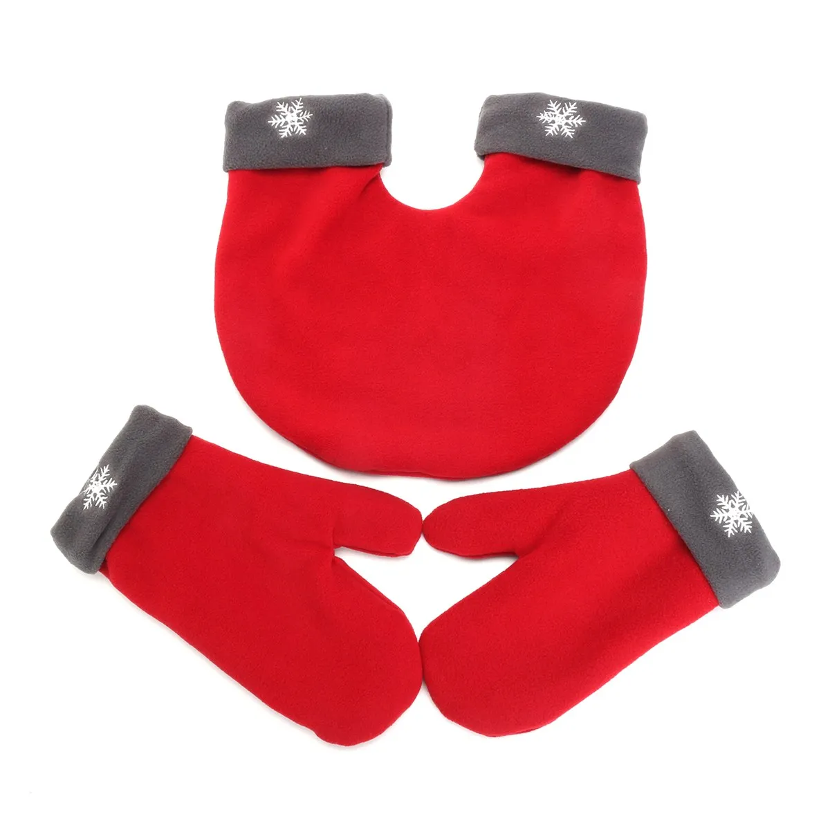 3 шт./компл. перчатки дл пар из Полар-флиса для влюбленных; зимние плотные теплые перчатки 3 цвета влюбленные Рождественский подарок романтические пары варежки - Цвет: Красный