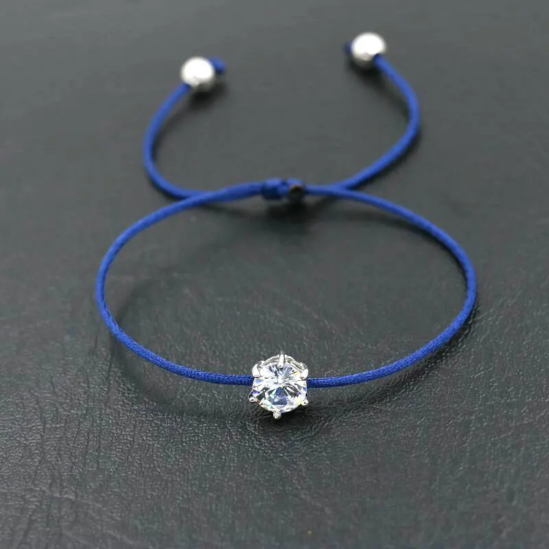 BPPCCR 11 Colors Women Silver Color Rhinestones Crystals Zircon Lucky Braided Bracelet Red Rope Thread String Bracelets Pulsears 2