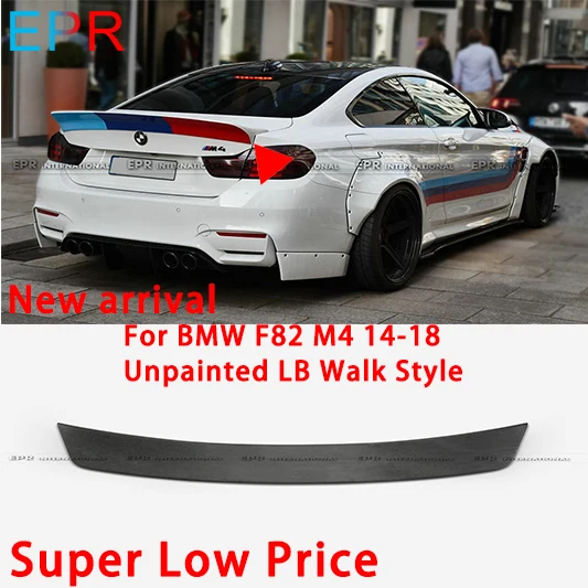 

For BMW F82 M4 14-18 FRP Fiber Glass Unpainted LB Walk Style Rear Trunk Spoiler Wing Lip Body Kit