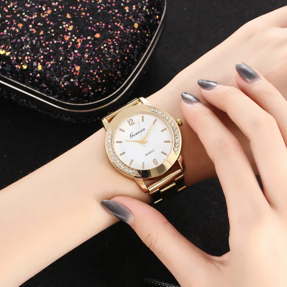 Роскошный ремешок Кварцевые женские наручные часы браслет из нержавеющей стали женские Бизнес золотые часы подарок часы horloges vrouwen F4