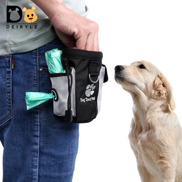 DEIRYLE Dog Food Training Bags Puppy Dog Treat Pouch,Portable Pet
