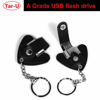 

64GB Leather heart usb flash drive 32GB flash pen drive OEM logo memory chip A quality business gift