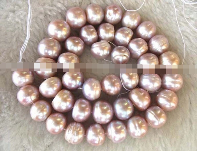 huij 00535 freshwater pearl purple roundel 11-12mm 15&quotnature | Украшения и аксессуары
